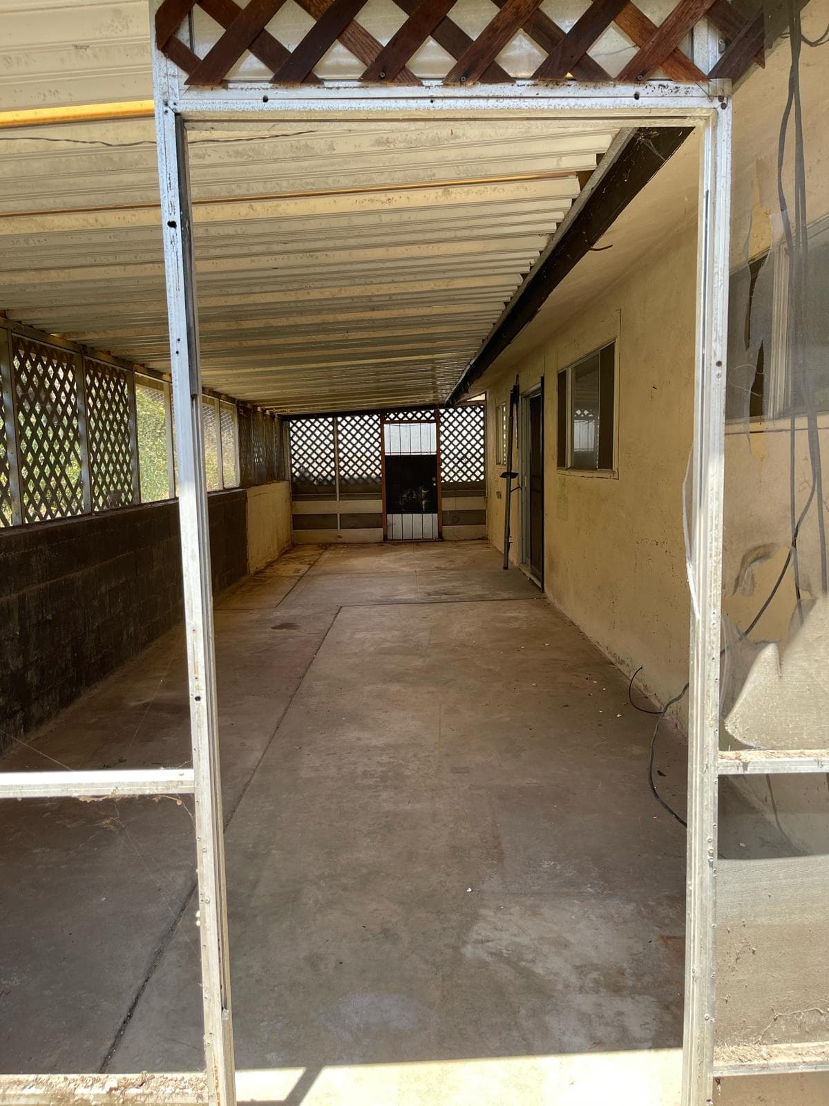 Patio cleared after a real NEXT Junk Removal job